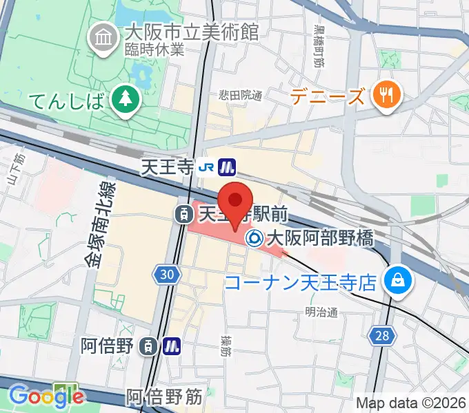 近鉄アート館の地図