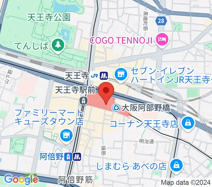 あべのハルカスSPACE9の地図