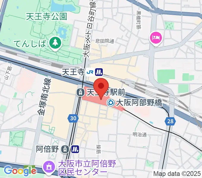 あべのハルカスSPACE9の地図