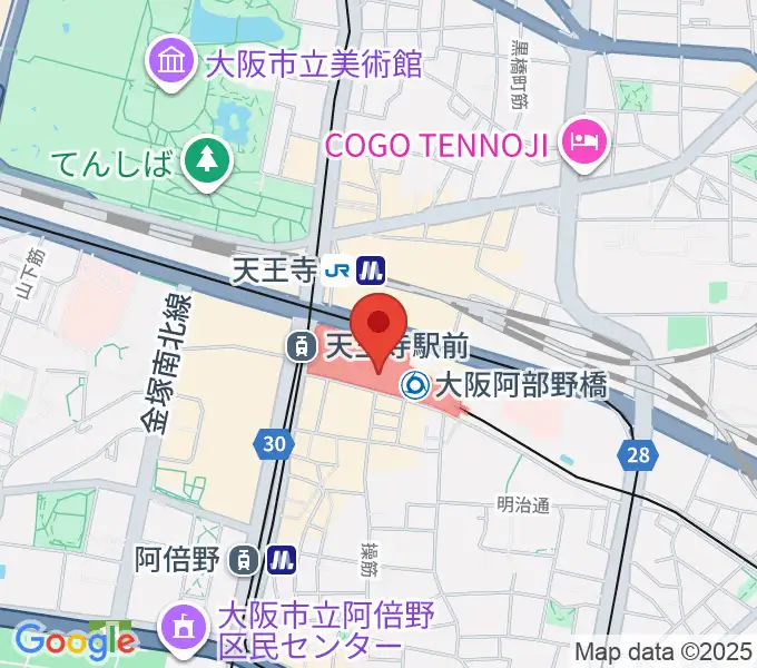 あべのハルカスSPACE9の地図