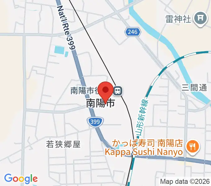 シェルターなんようホールの地図