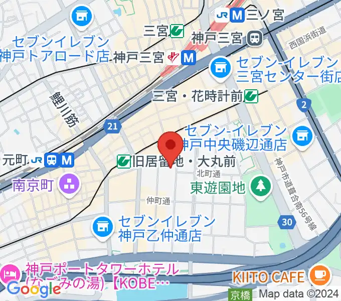 神戸朝日ホールの地図