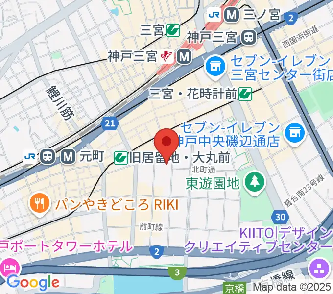 神戸朝日ホールの地図