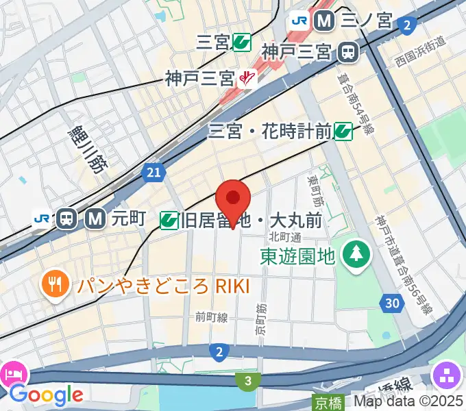 神戸朝日ホールの地図