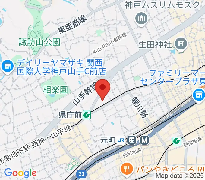 兵庫県民会館の地図