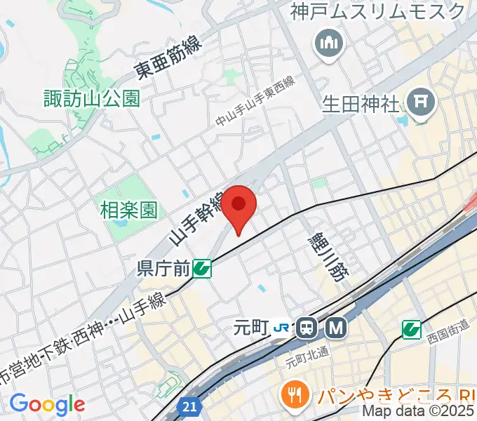 兵庫県民会館の地図