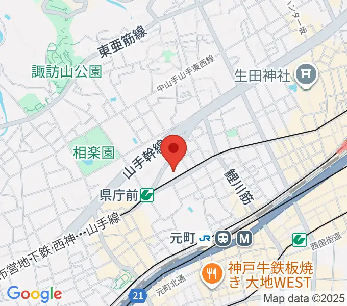 兵庫県民会館の地図