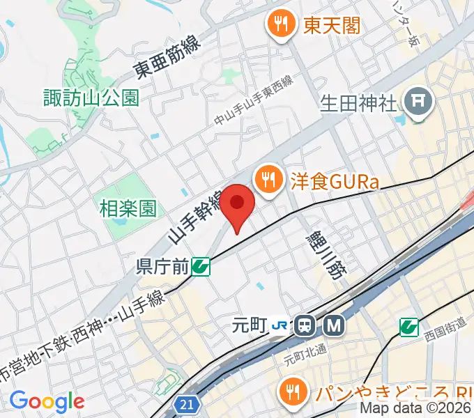 兵庫県民会館の地図