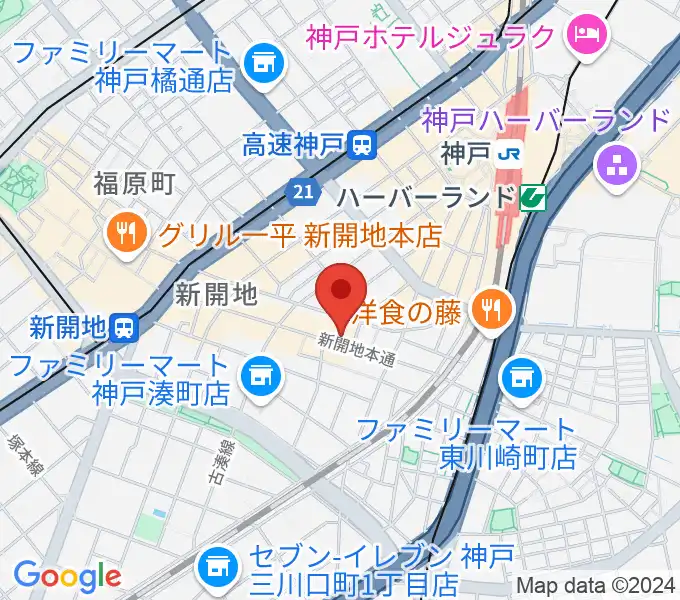 新開地劇場の地図