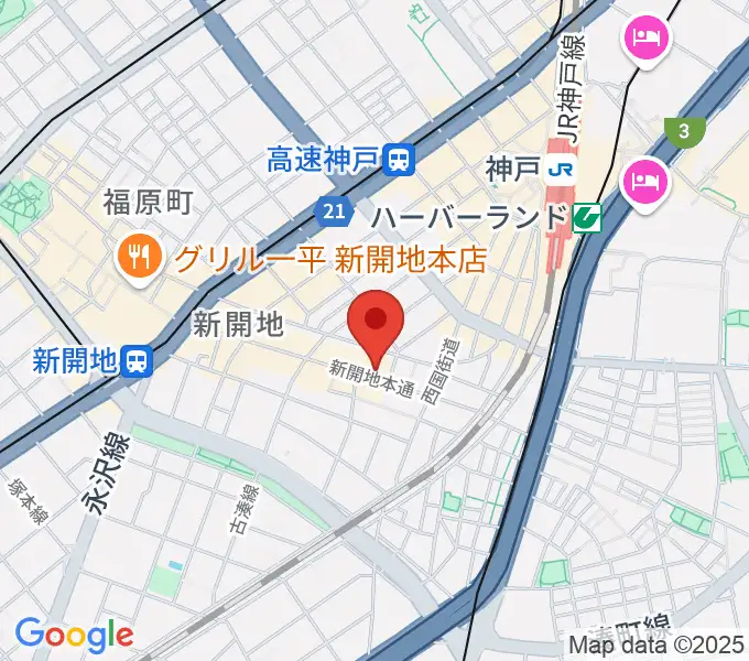 新開地劇場の地図