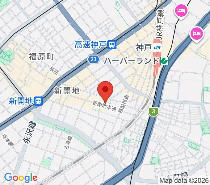 新開地劇場の地図