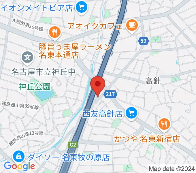 パピーミュージックスクール名古屋名東教室の地図