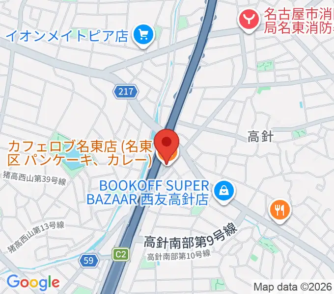 パピーミュージックスクール名古屋名東教室の地図