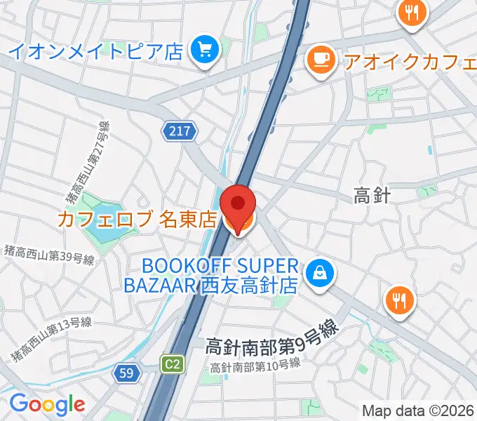 パピーミュージックスクール名古屋名東教室の地図