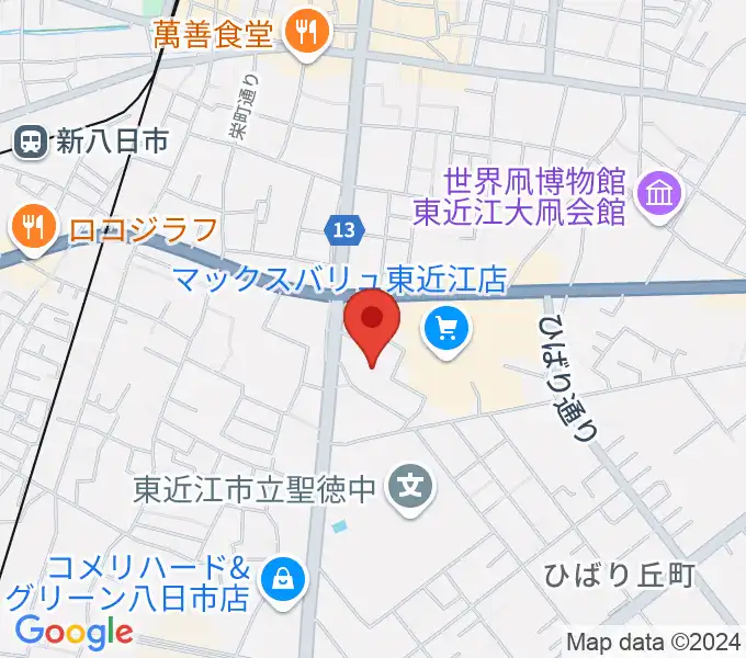 八日市文化芸術会館の地図