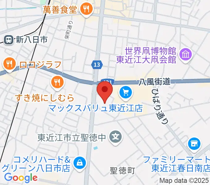八日市文化芸術会館の地図