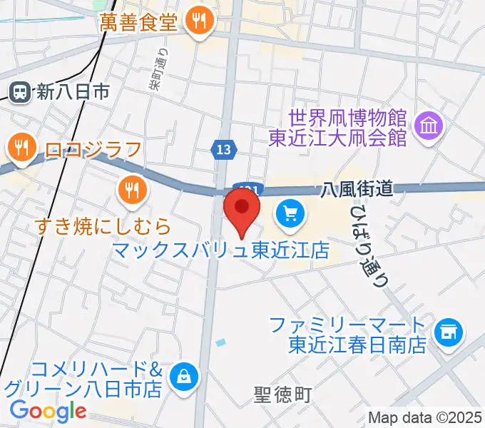 八日市文化芸術会館の地図