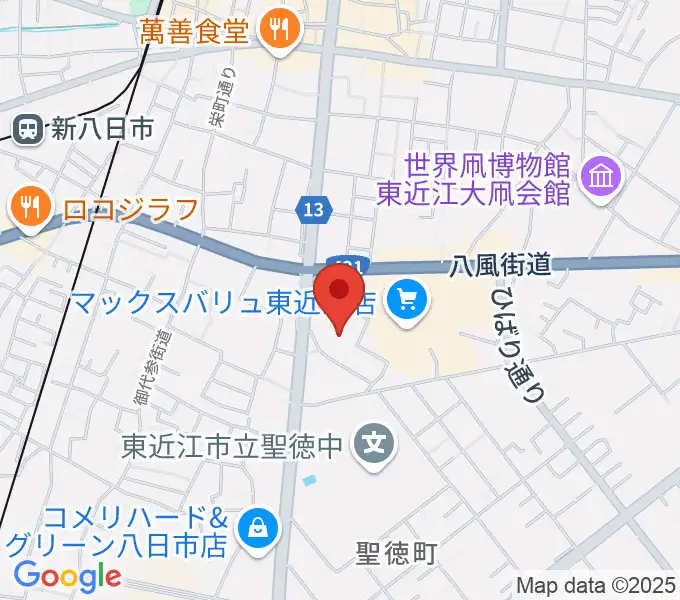 八日市文化芸術会館の地図