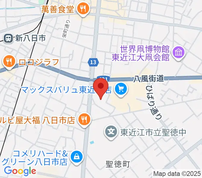 八日市文化芸術会館の地図