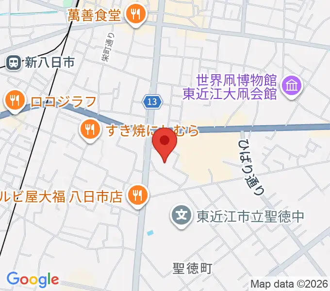 八日市文化芸術会館の地図