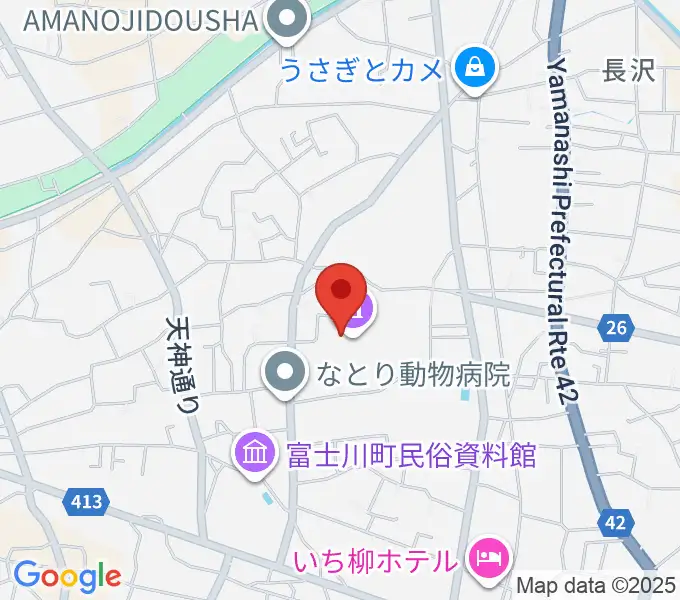 はくばく文化ホールの地図