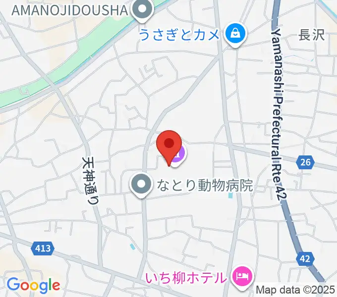 はくばく文化ホールの地図