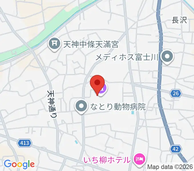 はくばく文化ホールの地図