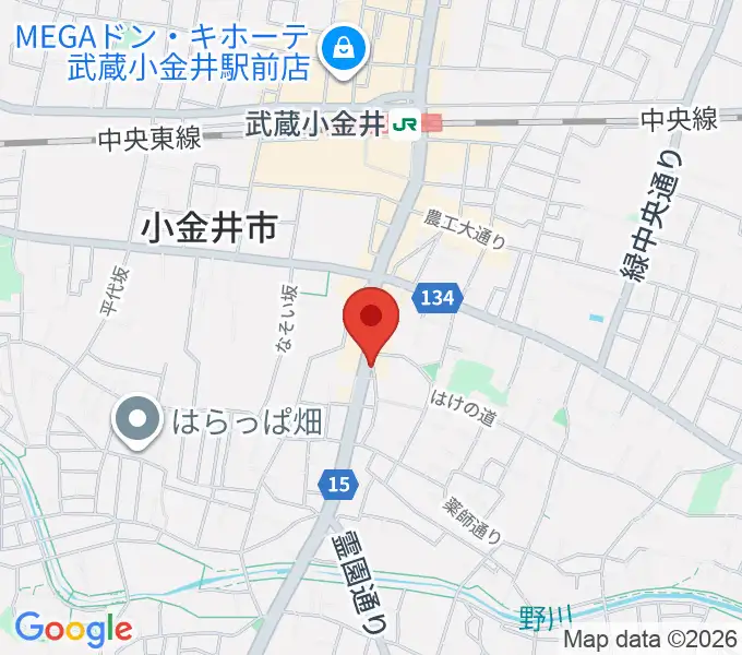 PLUS+FACTOR GUITAR LESSONの地図