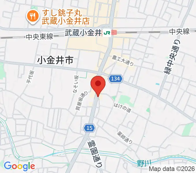 PLUS+FACTOR GUITAR LESSONの地図