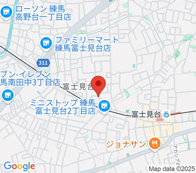 富士見台poco a pocoの地図