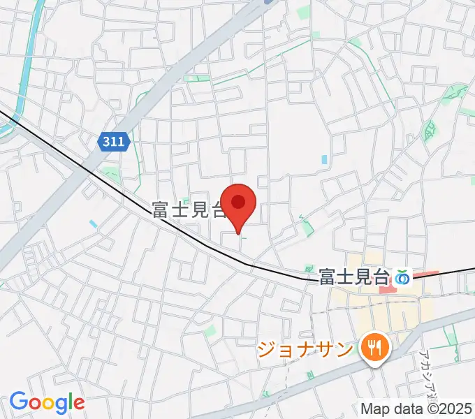 富士見台poco a pocoの地図