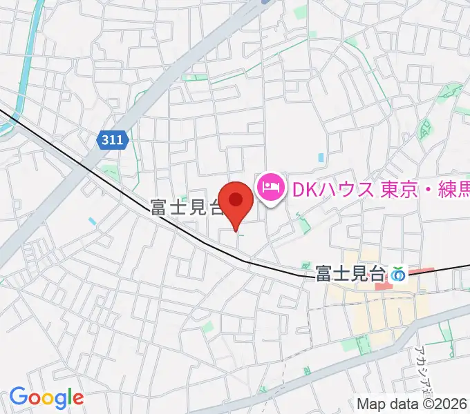 富士見台poco a pocoの地図