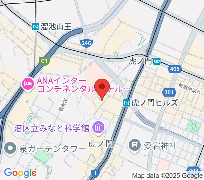 ニッショーホールの地図