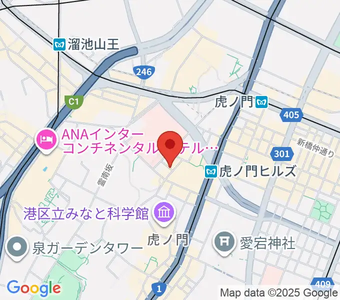 ニッショーホールの地図