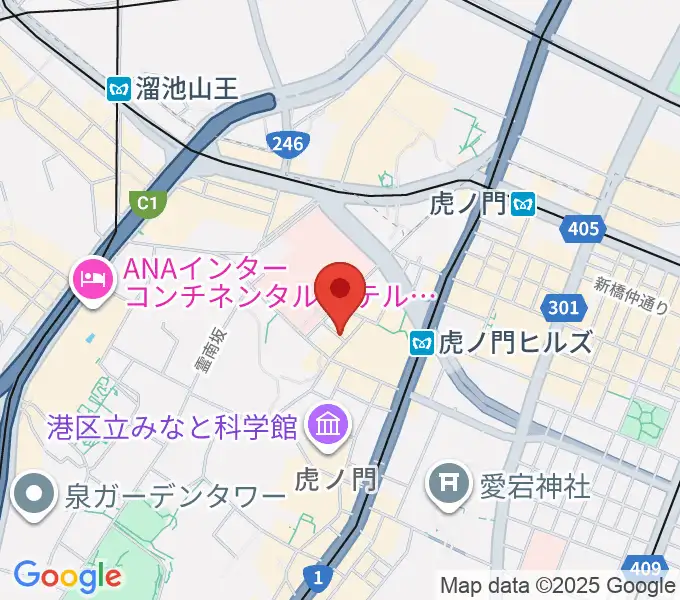 ニッショーホールの地図