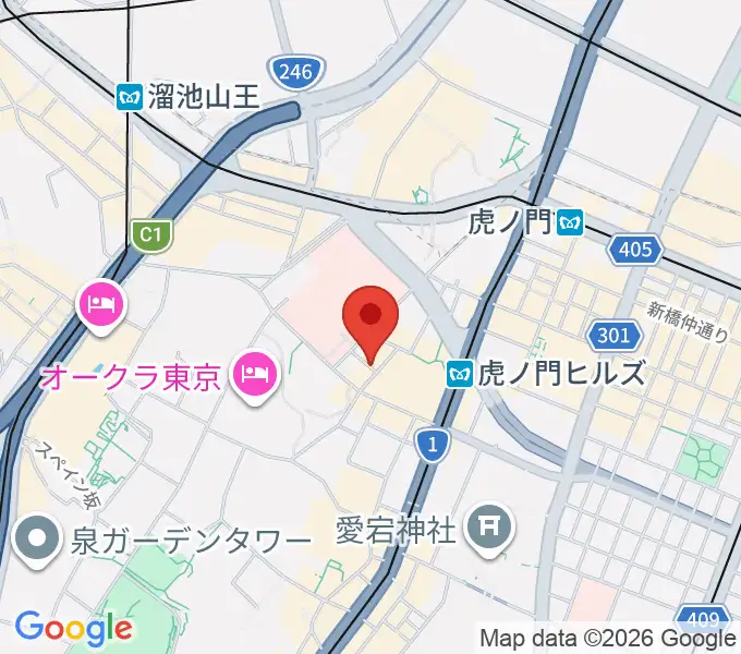 ニッショーホールの地図