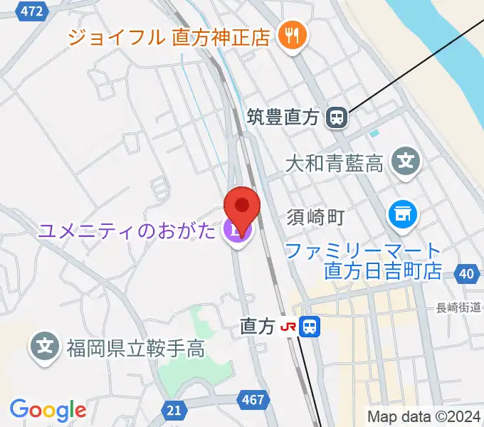 ユメニティのおがたの地図