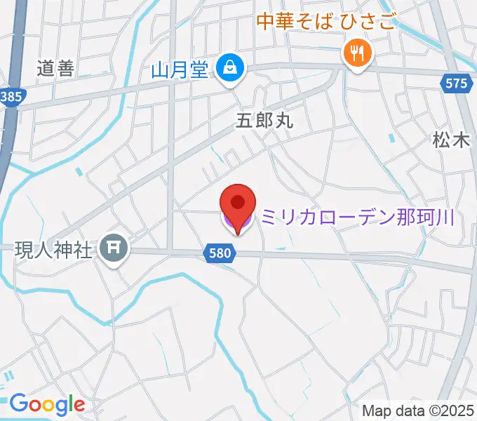 ミリカローデン那珂川の地図