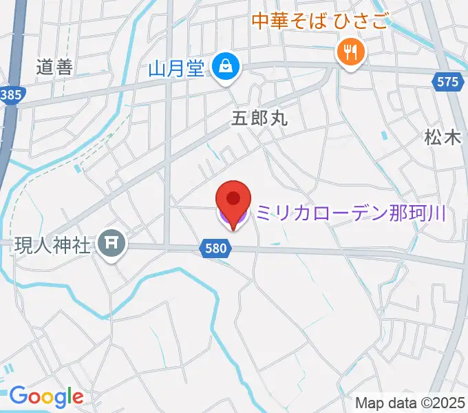 ミリカローデン那珂川の地図