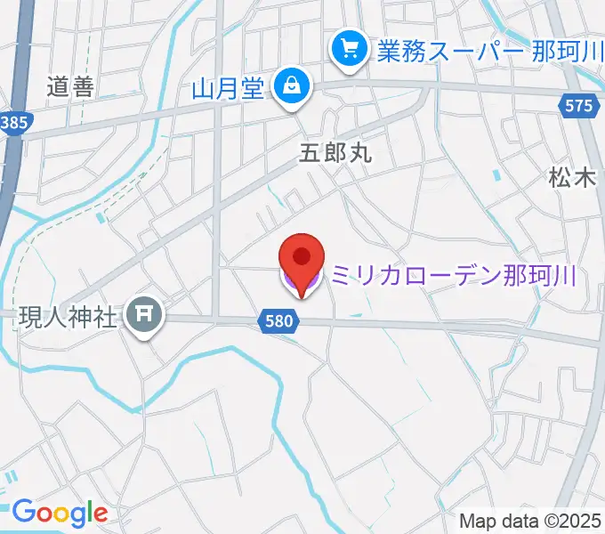ミリカローデン那珂川の地図