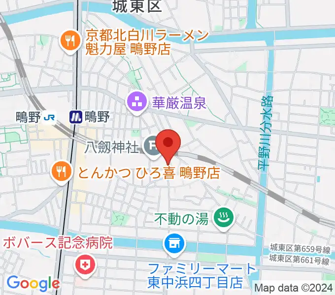 カワセドラムスクールの地図