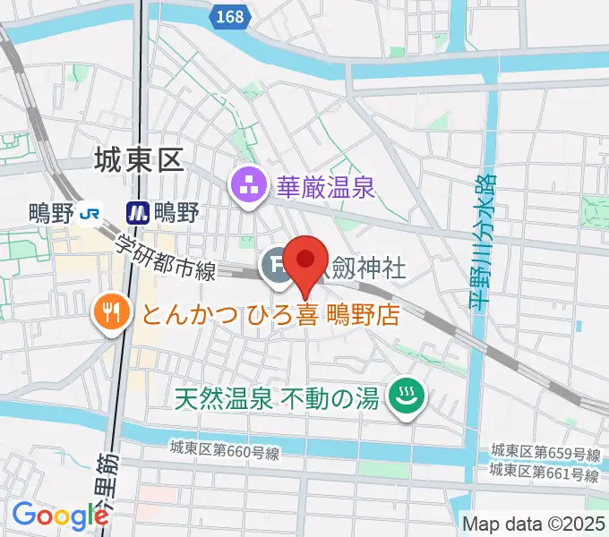 カワセドラムスクールの地図