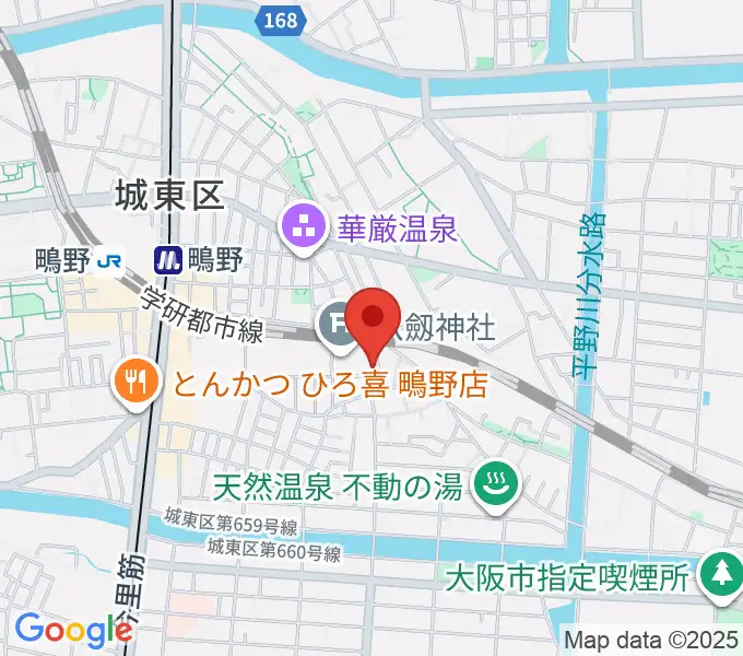 カワセドラムスクールの地図