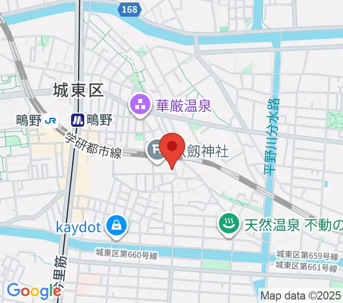 カワセドラムスクールの地図