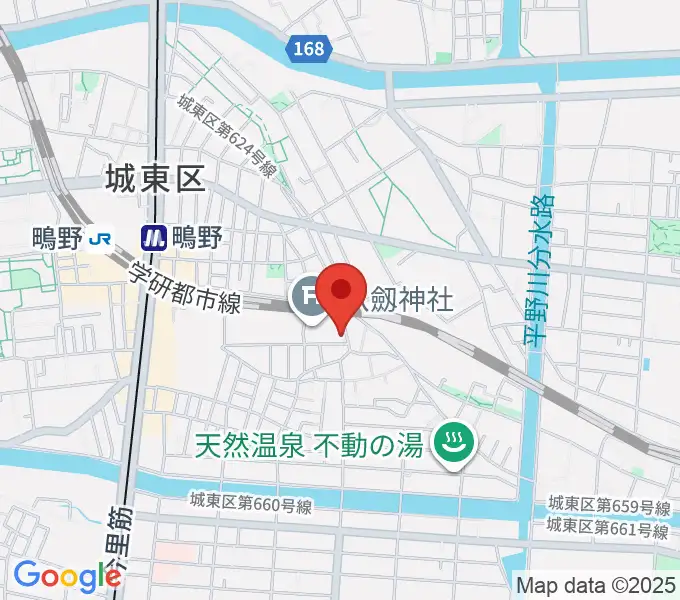 カワセドラムスクールの地図