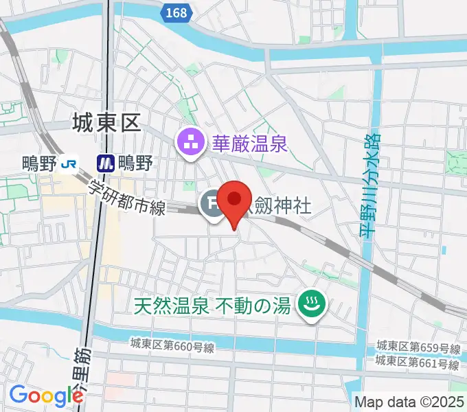 カワセドラムスクールの地図