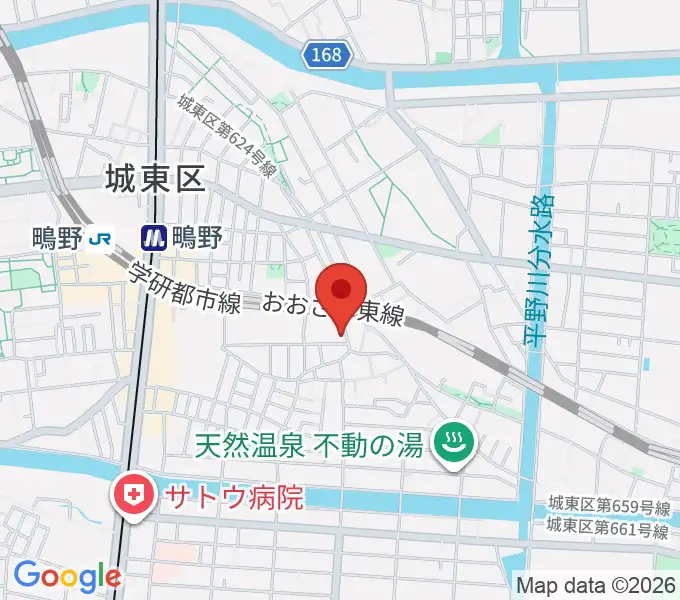 カワセドラムスクールの地図