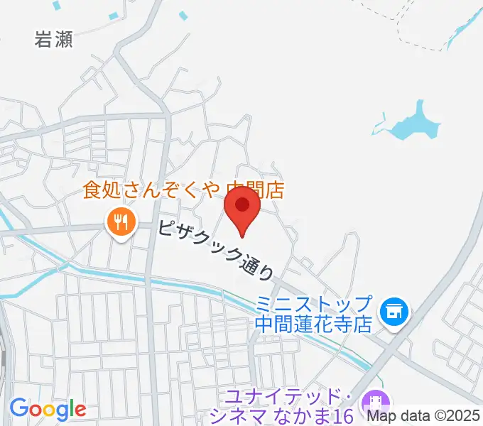 なかまハーモニーホールの地図