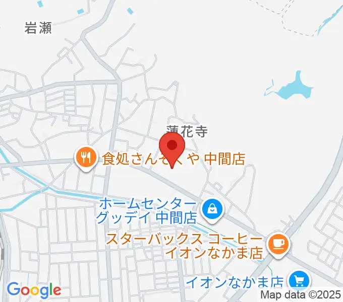なかまハーモニーホールの地図