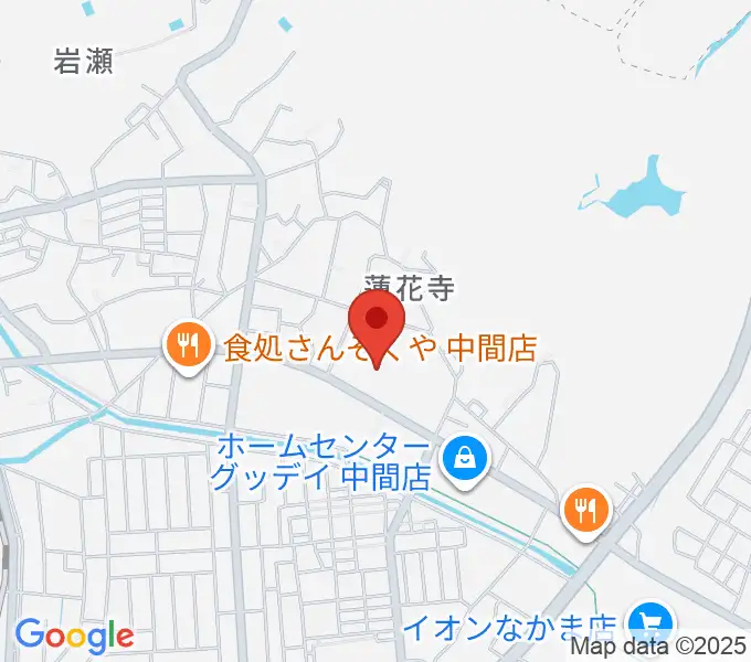 なかまハーモニーホールの地図